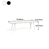 Table à manger industrielle avec table à manger rectangulaire en pin noir pour cuisine