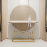 Tavolo accento console glam antico finitura ovale console di divano