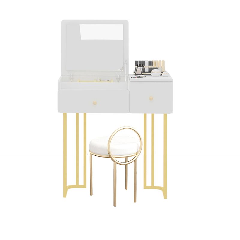 Hedendaagse make-uptafel met make-up van ijdelheid Set 2-ladjes houten kaptafel