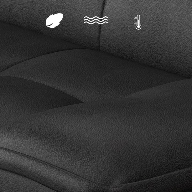 コンテンポラリーコンバーチブルアームレスコットンブレンドとフェイクレザーソファベッド