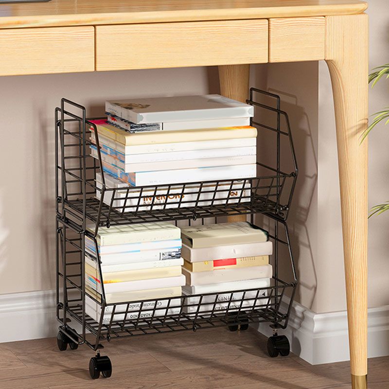 Bibliothèque en métal moderne, bibliothèque géométrique pour le salon, 17 "L x 10,5" W