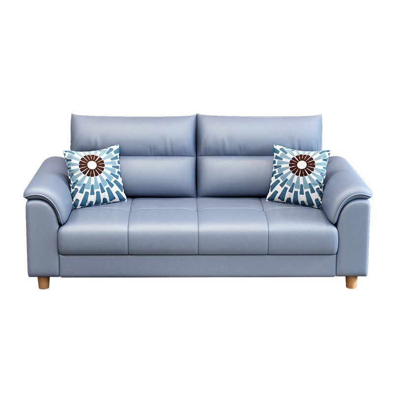Beige Contemporary Biscuit Back Sofa 33.46"High Pillow Top Arm Sofa Clearhalo 'furn' 'furn_sofas' 'Furniture' 'furniture_sofas' 'Living Room Furniture' 'Sofa' 'sofas' 1200x1200_af6f5ea5-6eaa-470a-8771-78e774c230cd