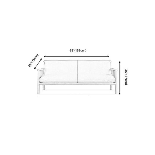 Stationary Leather Living Room Sofa Tuxedo Arm Settee in White/Brown Clearhalo 'furn' 'furn_sofas' 'Furniture' 'furniture_sofas' 'Living Room Furniture' 'Sofa' 'sofas' 1200x1200_af6fe96a-f3a1-44a6-89a8-da60a5bd9d7f