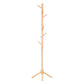 Brown Engineered Wood Hall Tree Entry Hall Tree with Hooks Coat Hanger