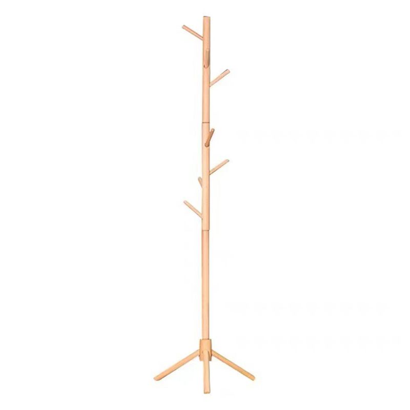 Brown Engineered Wood Hall Tree Entry Hall Tree with Hooks Coat Hanger
