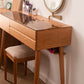 Wood and Glass Makeup Vanity Set With Mirror Standing Vanity Table Clearhalo 'Bedroom Furniture' 'furn' 'furn_makeup_vanities' 'Furniture' 'Makeup Vanities' 'makeup_vanities' 1200x1200_af701cfc-78a3-41d9-9a27-4970608ae08b