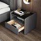 Modern Glass Top Nightstand Wooden Bedside Cabinet with Drawers for Bedroom Clearhalo 'Bedroom Furniture' 'furn' 'furn_night_stand' 'Furniture' 'night_stand' 'Nightstands' 1200x1200_af706f9c-739e-498a-a50d-05b1f421b1f2