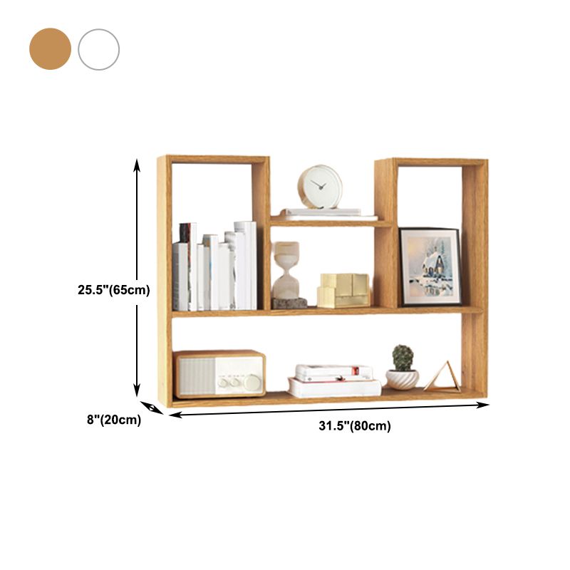 Modern Wooden Bookcase, Geometric Bookshelf for Any Room, 25.5" H X 8" W