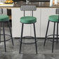 Modern Backrest Armless Counter Stool Iron Kitchen Bar Stool with Velvet Cushion Clearhalo 'Bar Furniture' 'Bar Stools' 'bar_stools' 'furn' 'furn_bar_stools' 'Furniture' 'furniture_bar_stools' 'Kitchen & Dining Furniture' 1200x1200_af728cf7-cdd0-4334-9fc8-4fefd4393e56
