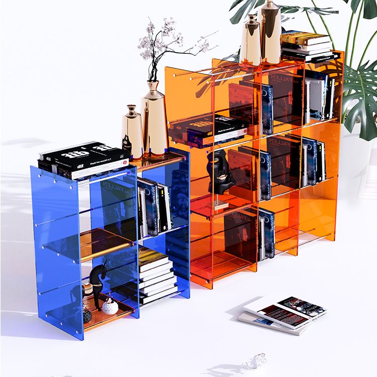 Multiple Colors Modern Style Bookshelf Acrylic Bookcase for Home Clearhalo 'Bookcases' 'furn' 'furn_bookcases' 'Furniture' 'Office Furniture' 1200x1200_af74105a-ae3c-4bb4-91b2-6f4bb82e27e1