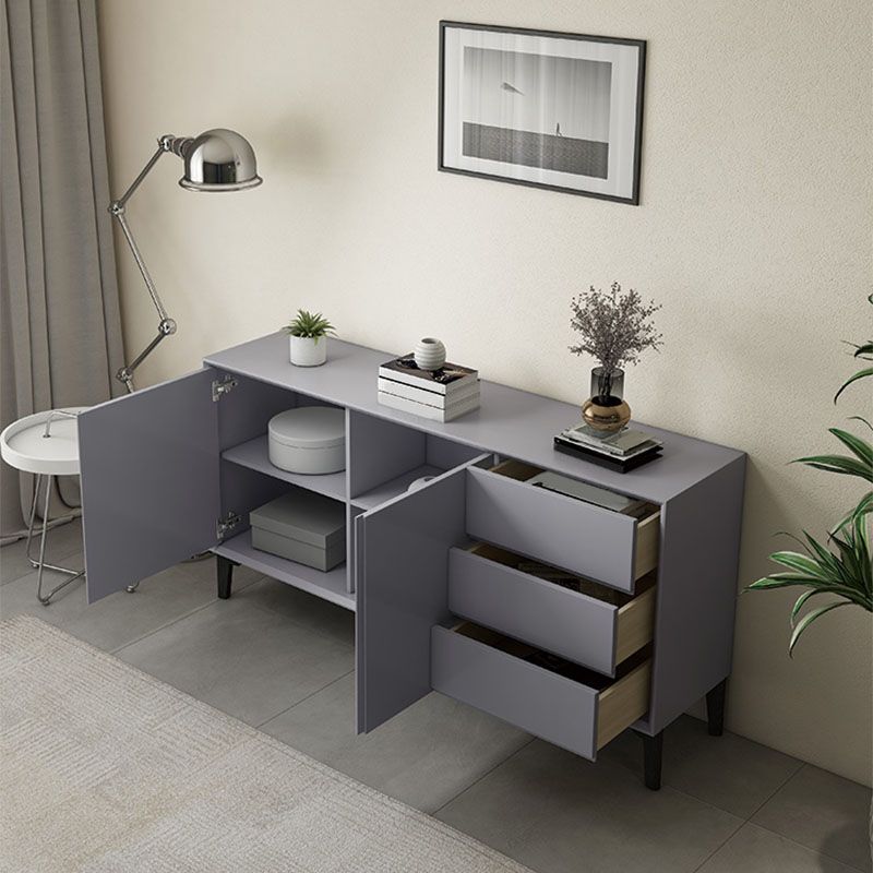 Moderna mesa de buffet de madera de 2 puertas de 2 puertas con gabinetes para el comedor