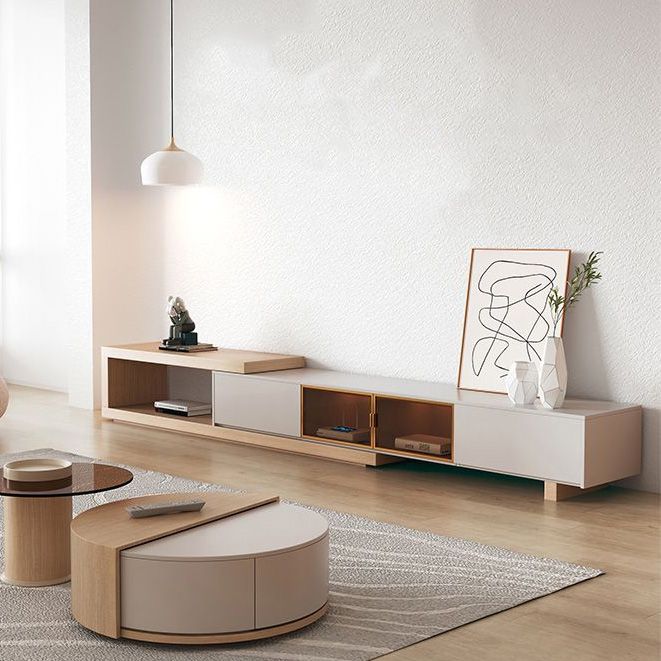 Modernism TV Console Solid Wood Media Console TV Stand with Drawer Clearhalo 'furn' 'furn_tv_stands_entertainment_centers' 'Furniture' 'Living Room Furniture' 'TV Stands & Entertainment Centers' 'TV Stands & Media Storage Furniture' 'tv_stands_entertainment_centers' 1200x1200_af753d62-fed6-4abc-8c29-3fa2bb1e2174