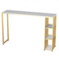 Glam Style Bar Table Artificial Marble Top Pub Table with Cabinet for Dining Room Clearhalo 'Bar Furniture' 'Bar Tables' 'bar_tables' 'Furniture' 'furniture_bar_tables' 'Kitchen & Dining Furniture' 1200x1200_af762460-ec07-42f2-b3a7-6e119b1f9400
