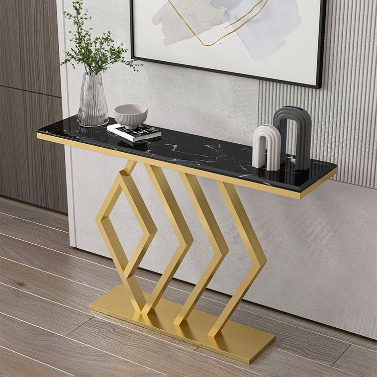 Tavolo da divano di divano console in marmo contemporaneo tavolo da ferro rettangolare per sala