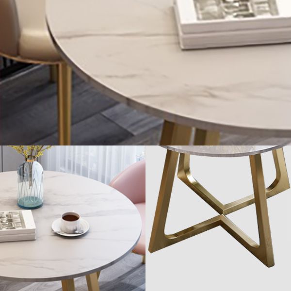Sintered Stone Top Modern White Table for Restaurant Round Dining Table with Pedestal Base Clearhalo 'Dining Tables & Seating' 'Dining Tables' 'dining_table' 'furn' 'furn_dining_table' 'Furniture' 'furniture_dining_table' 'Kitchen & Dining Furniture' 'kitchen' 'kitchen_dining_table' 1200x1200_af776a92-387e-4a93-a805-5d563217c10a
