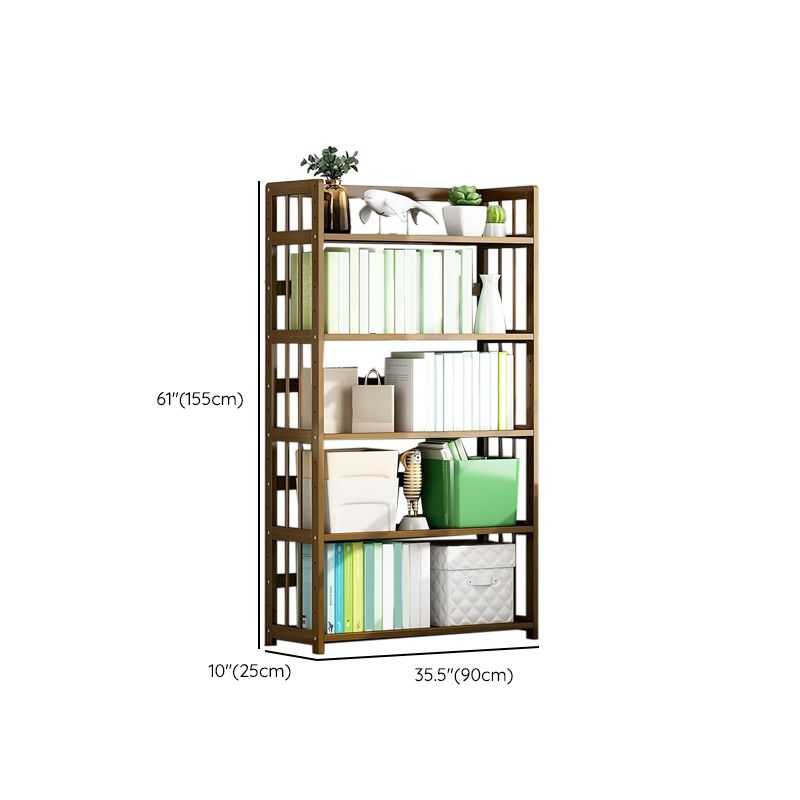 Standard Bamboo Shelf Bookcase Contemporary Brown Open Bookcase Clearhalo 'Bookcases' 'furn' 'furn_bookcases' 'Furniture' 'Office Furniture' 1200x1200_af78f6c8-bad0-4ceb-b1ca-318c3cf6ce0c