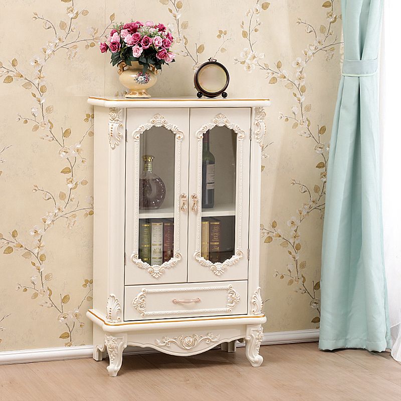 Traditional Glass Doors Display Stand Solid Wood Buffet Cabinet for Dining Room Clearhalo 'Display & China Cabinets' 'display_china_cabinets' 'furn' 'furn_display_china_cabinets' 'Furniture' 'Kitchen & Dining Furniture' 1200x1200_af79c456-42a6-4c5c-bc07-bec0807a1cb5