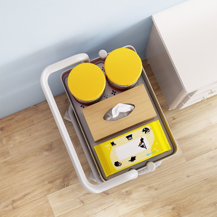 Movable Plastic Bookshelf Nordic Home Open Bookcase with Casters Clearhalo 'Bookcases' 'furn' 'furn_bookcases' 'Furniture' 'Office Furniture' 1200x1200_af79f185-d01f-4a7c-b3aa-3f8a5e343c80