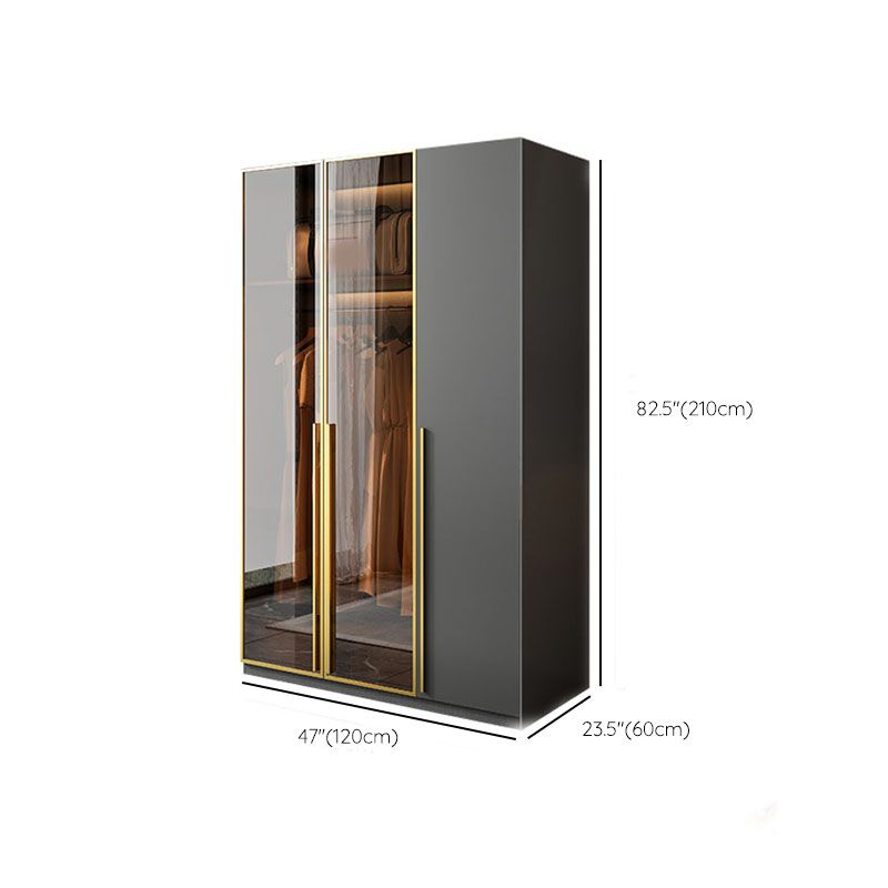 Modern Glass Wardrobe Wardrobe Armoire Wardrobe Cabinet for Home