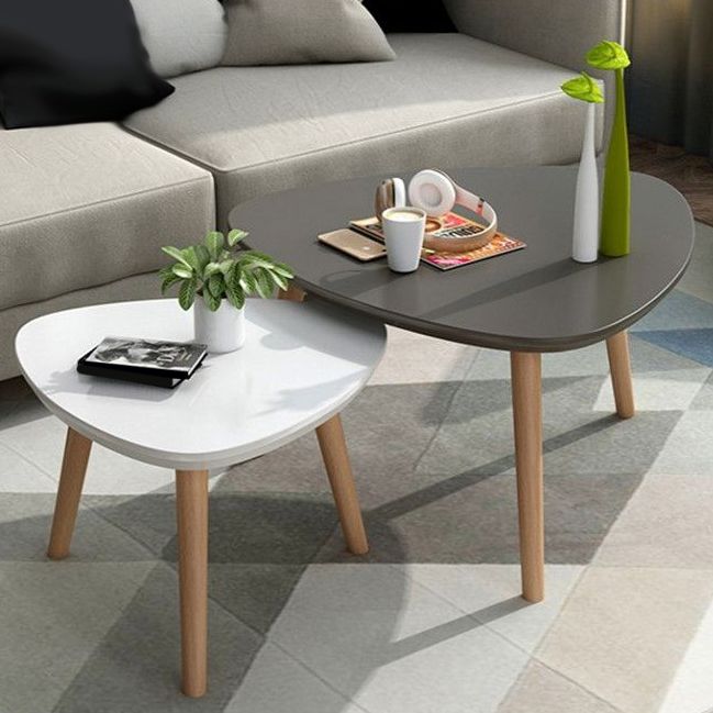 Contemporary Coffee Table Wooden 4 Legs Coffee Cocktail Table Clearhalo 'Coffee & Accent Tables' 'Coffee Tables' 'coffee_tables' 'furn' 'furn_coffee_tables' 'Furniture' 'Living Room Furniture' 1200x1200_af7ad32c-8c8f-4b46-a397-520a015003bf