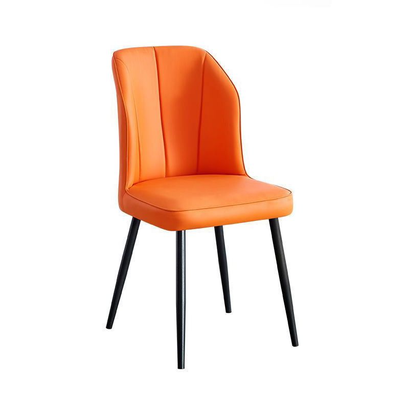 Contemporary Metal Dining Room Chair Wingback Armless Chair for Restaurant Use Clearhalo ' kitchen&dining_furn' 'Dining Chairs' 'Dining Tables & Seating' 'dining_chair' 'furn' 'furn_dining_chair' 'Furniture' 'furniture_dining_chair' 'Kitchen & Dining Furniture' 'kitchen' 1200x1200_af7b674b-0874-44d9-bf87-01393cfedd1c