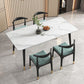 Sintered Stone White Dining Table Glam Style 4 Legs Table for Dining Room Clearhalo ' dining_table' 'Dining Tables & Seating' 'Dining Tables' 'furn' 'furn_dining_table' 'Furniture' 'furniture_dining_table' 'Kitchen & Dining Furniture' 'kitchen&dining_furn' 'kitchen' 'kitchen_dining_table' 1200x1200_af7d7b96-56f3-49b3-9665-b493f6b356e5