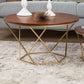 Modern Round Wood Frame Coffee Table Brown Finish Cocktail Table Clearhalo 'Coffee & Accent Tables' 'Coffee Tables' 'coffee_tables' 'furn' 'furn_coffee_tables' 'Furniture' 'Living Room Furniture' 1200x1200_af7e698b-c5d3-42c1-8f32-051741ce55de