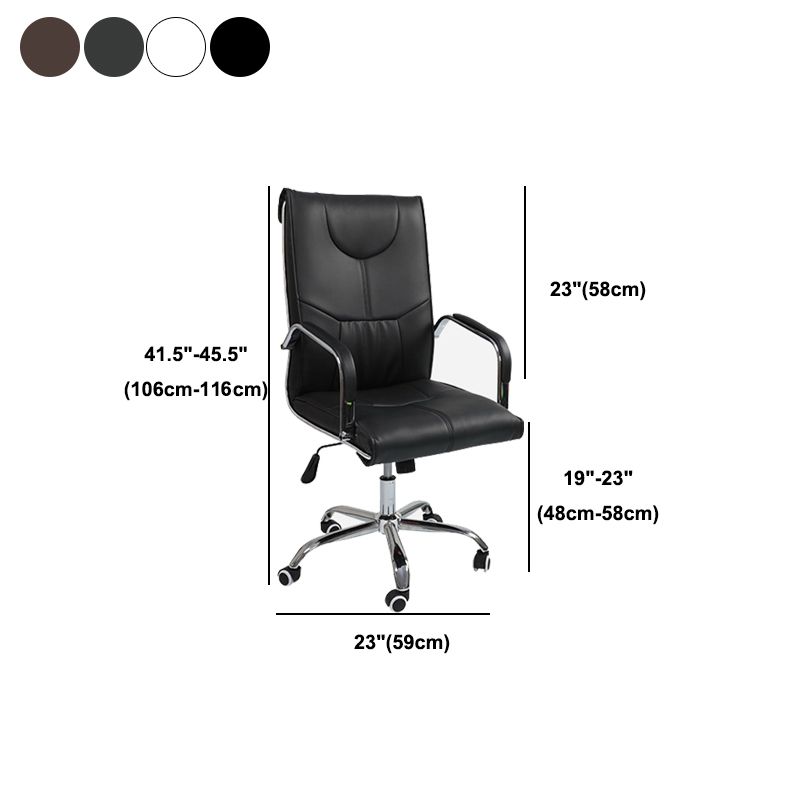 Modern Executive Computer Chair with Wheels Swivel Office Chair with Padded Arms Clearhalo 'furn' 'furn_office_chair' 'Furniture' 'furniture_office_chair' 'Office Chairs' 'Office Furniture' 'office_chair' 1200x1200_af7ed362-de0a-410f-a9f1-ff0a04cd9f30