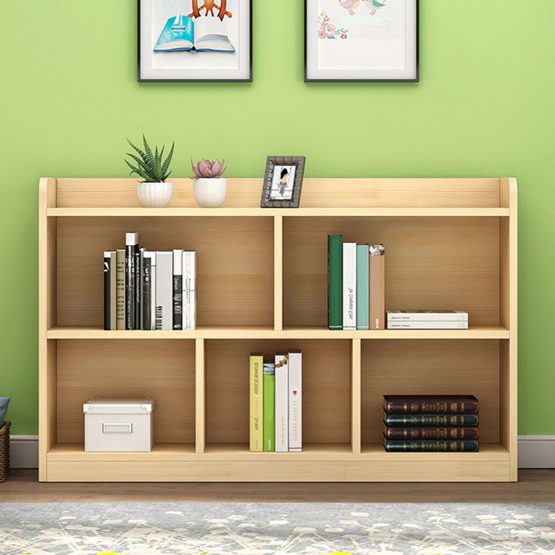 9.4" W Modern Wood Bookcase with Rectangular Shelves Bookshelf  for Living Room