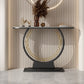 11.8" Wide Stone Console Table Scratch Resistan Console Table Ironcraft Frame Accent Table Clearhalo 'Console Tables' 'console_tables' 'Entry & Mudroom Furniture' 'furn' 'furn_console_tables' 'Furniture' 1200x1200_af801e5e-7ef2-4df9-974f-bb9492db787b