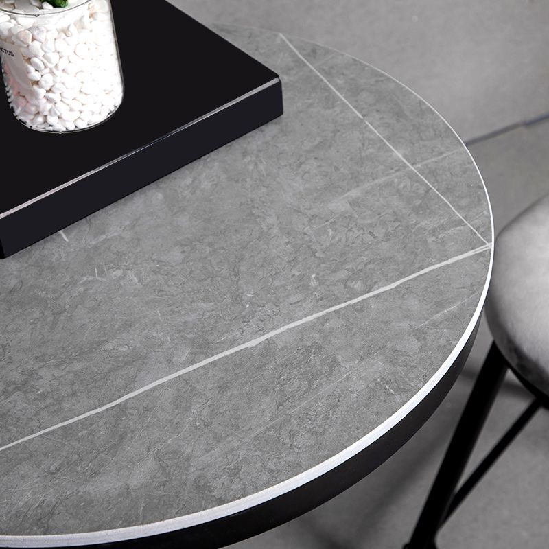 1/3 Pieces Industrial Iron Bar Table Set Round Bistro Set with Grey Faux Marble Top Clearhalo 'Bar Furniture' 'furn' 'furn_home_bar_bar_sets' 'Furniture' 'Home Bars & Bar Sets' 'home_bar_bar_sets' 'Kitchen & Dining Furniture' 1200x1200_af81ee62-98e2-4081-ac7b-71562c3a065b