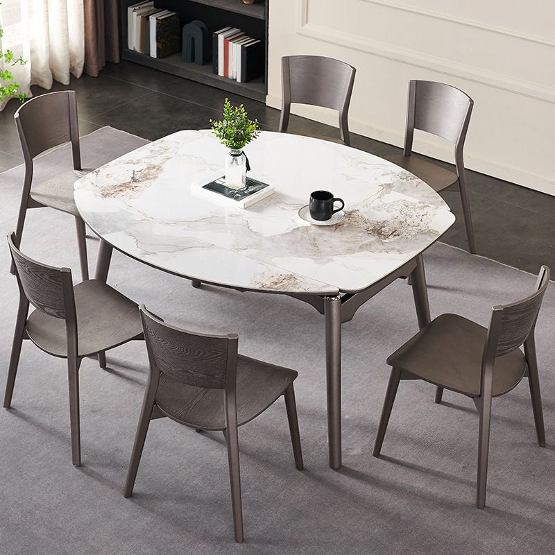 Solid Wood Contemporary Dining Chair Kitchen Armless Open Back Chair