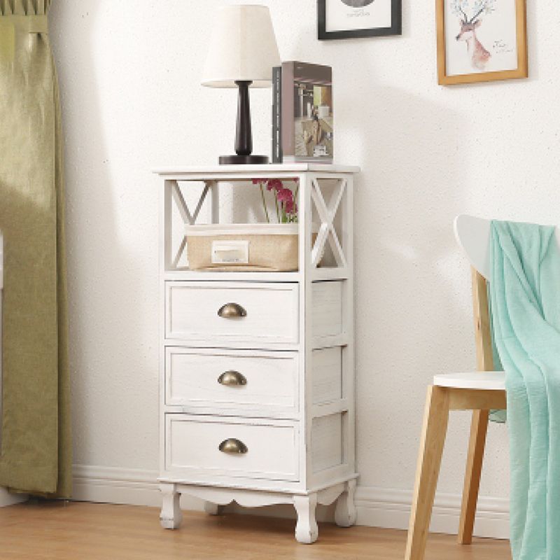 Modern Wood Accent Chest with Drawers and Shelf 11.81" Wide Chest Clearhalo 'Cabinets & Chests' 'cabinets_chests' 'furn' 'furn_cabinets_chests' 'Furniture' 'Living Room Furniture' 1200x1200_af85ab90-03c9-4148-a5d9-d24402d17f6f