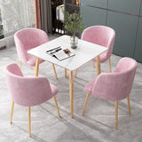 Glam Style Stone Top Dining Table with Gold 4 Legs for Living Room Clearhalo 'Dining Tables & Seating' 'Dining Tables' 'dining_table' 'furn' 'furn_dining_table' 'Furniture' 'Kitchen & Dining Furniture' 1200x1200_af8a34c1-17a8-4520-a10f-60c0d1707dca
