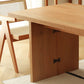 Modern Pine Wood Dining Table with Double Pedestal Base Table for Dining Room