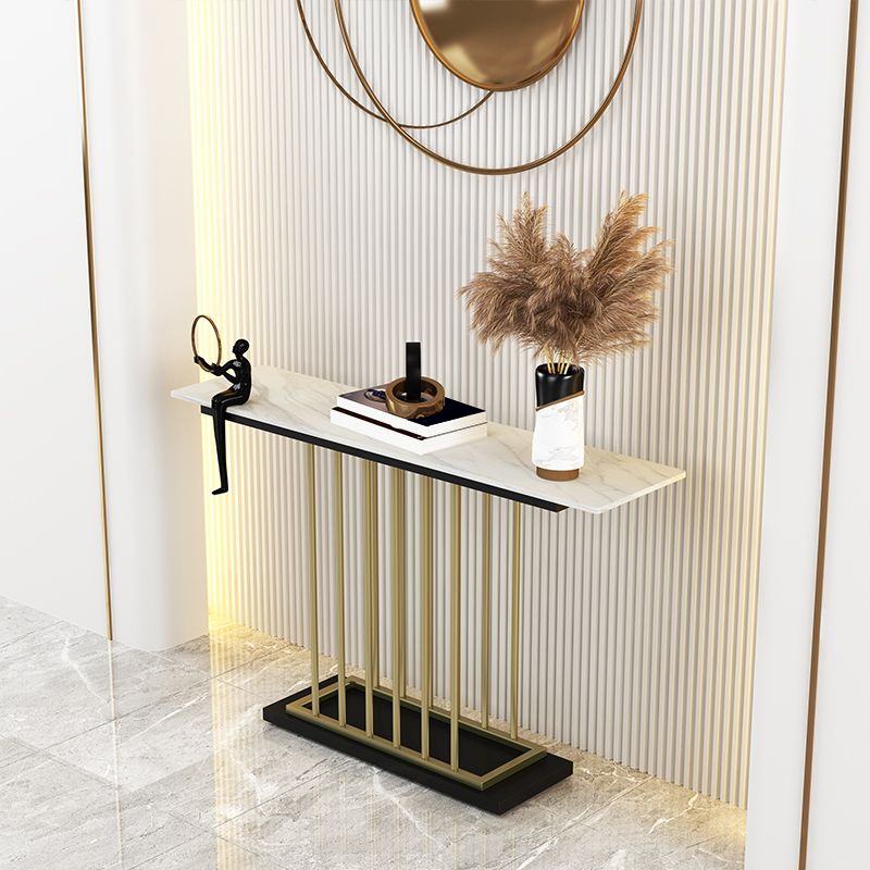 Table de console rectangle contemporaine table de canapé de console finition antique