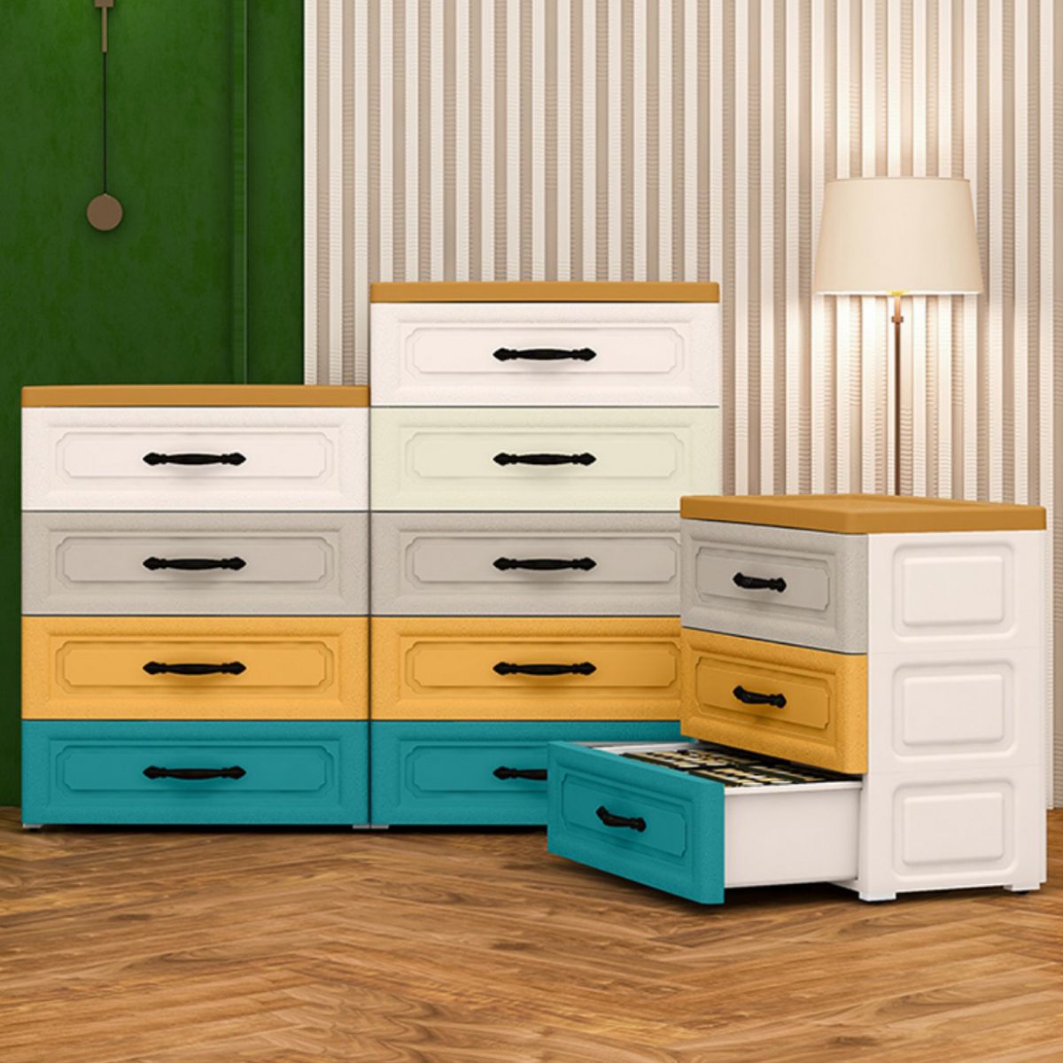 Eigentijdse garderobe kast met lade plastic garderobe kast