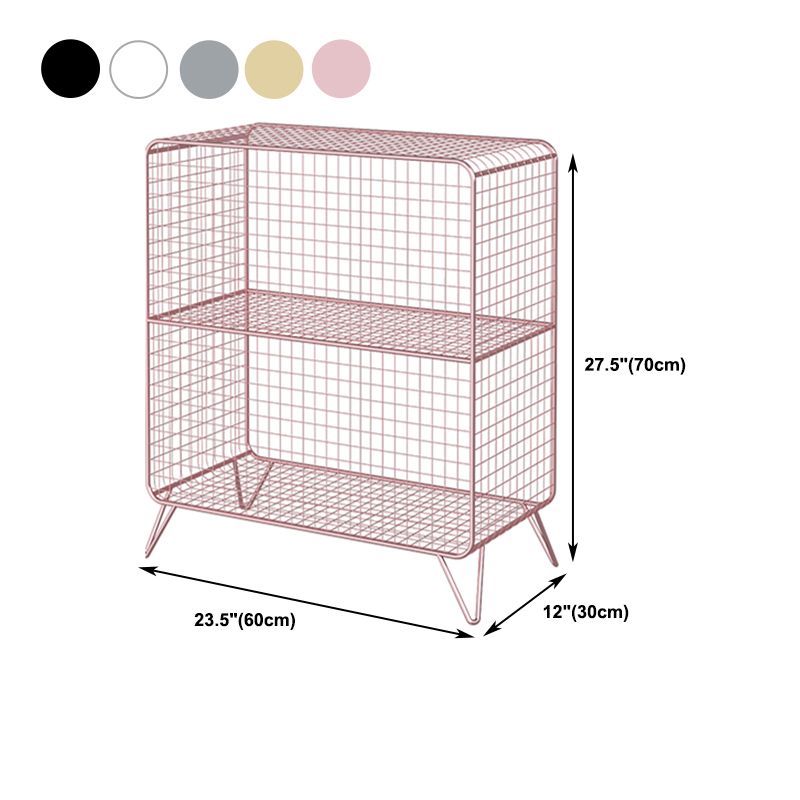 Metal Rectangle Closed Storage Bookcase Nordic Standard Bookshelf