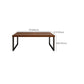Industrial Solid Wood Writing Desk Sled Base Rectangular Office Desk with Iron Legs