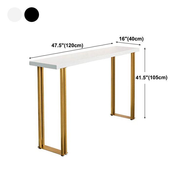 Dining Room Wood Top Counter Table Gold Base 42-inch Glam Style Bar Table Clearhalo 'Bar Furniture' 'Bar Tables' 'bar_tables' 'furn' 'furn_bar_tables' 'Furniture' 'furniture_bar_tables' 'Kitchen & Dining Furniture' 'kitchen&dining_furn' 'kitchen' 1200x1200_af8f2bae-2904-4609-884c-c814e0c3f08d