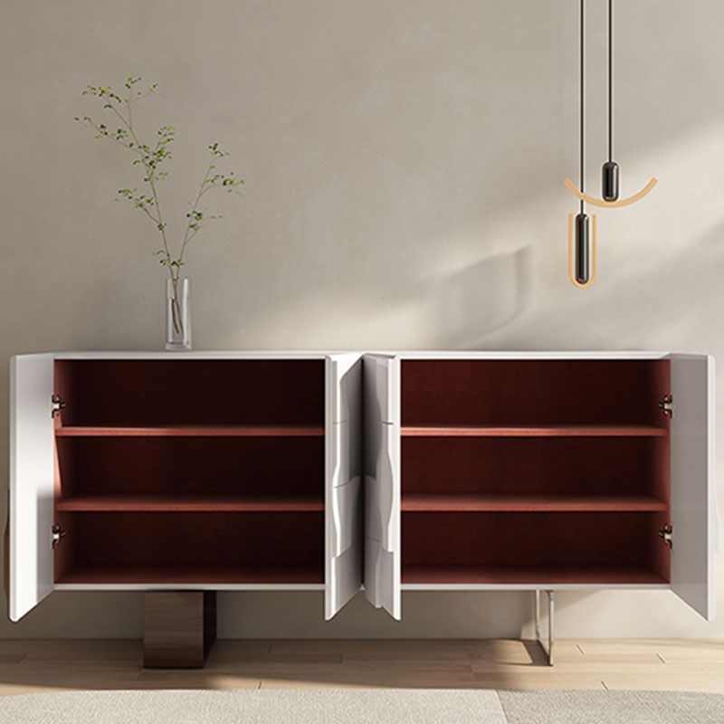 Sala de estar moderna de madera 35.4 "gabinete de acento de alto con puertas