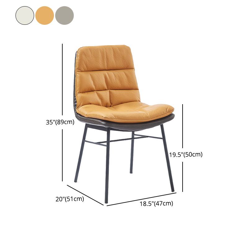 Contemporary Dining Chair Armless Chairs with Metal Legs for Kitchen Clearhalo 'Dining Chairs' 'Dining Tables & Seating' 'dining_chair' 'furn' 'furn_dining_chair' 'Furniture' 'furniture_dining_chair' 'Kitchen & Dining Furniture' 1200x1200_af90c4c3-f1a6-4c17-b542-0e7fab444482