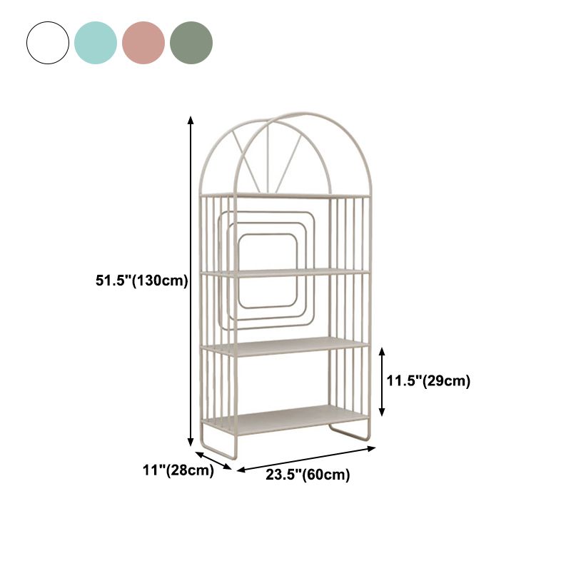 Scandinavian Style Metal Bookshelf Open Back Bookcase for Office Clearhalo 'Bookcases' 'furn' 'furn_bookcases' 'Furniture' 'furniture_bookcases' 'Office Furniture' 1200x1200_af9212bc-66e9-4448-961c-70f4afb91f3c