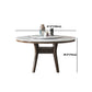 Ensemble de table ronde rotatif moderne 1/4/5/6/7 pièces artificiel marbre supérieur table ronde