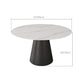 Modern Pedestal Casual Dining Table Round Dining Table with Ash Wood Base