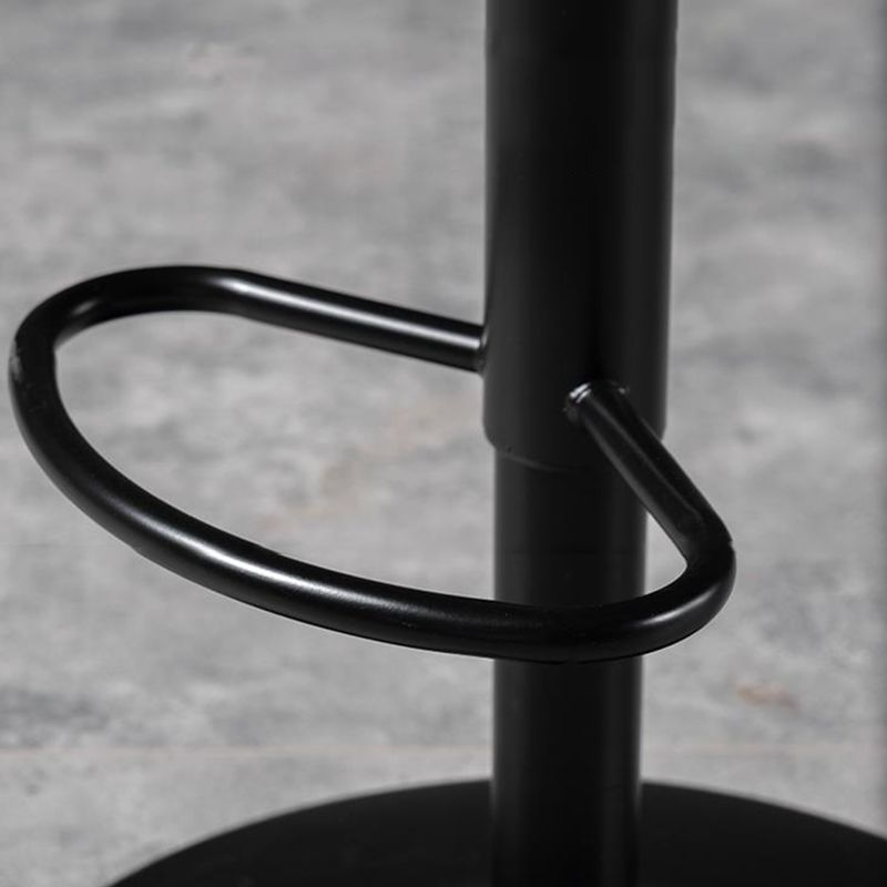 Contemporary Liftable Bar-stool Low Back Bar Stool with Metal Legs Clearhalo 'Bar Furniture' 'Bar Stools' 'bar_stools' 'furn' 'furn_bar_stools' 'Furniture' 'furniture_bar_stools' 'Kitchen & Dining Furniture' 1200x1200_af939856-b285-408c-82f7-45b7e49be3bb