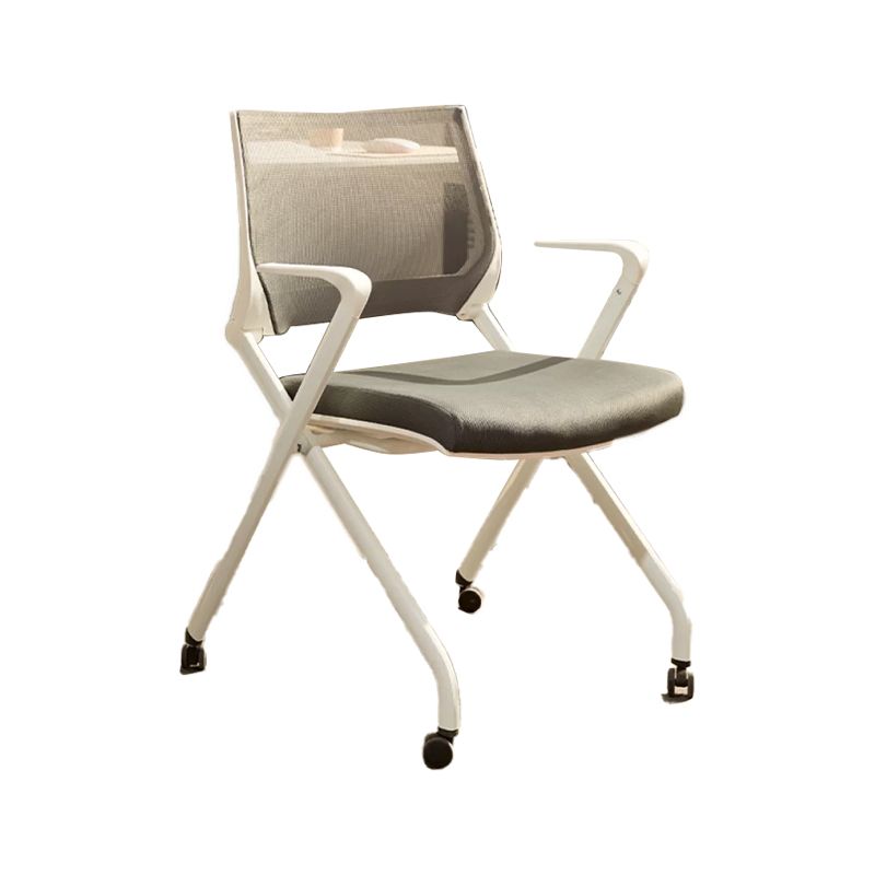 Sedia da ufficio ad armi fissa nessuna sedia da scrivania moderna ergonomica con ruote