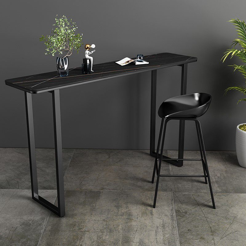 Industrial Rectangle Bar Table Set 1/2/3/5 Pieces Stone Counter Table for Indoor Clearhalo 'Bar Furniture' 'furn' 'furn_home_bar_bar_sets' 'Furniture' 'Home Bars & Bar Sets' 'home_bar_bar_sets' 'Kitchen & Dining Furniture' 1200x1200_af960c50-7d56-46fb-9f02-64f5198610ab
