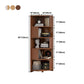 Estantería de madera 18 "w estantería vertical cerrada para sala de estar para sala de estar