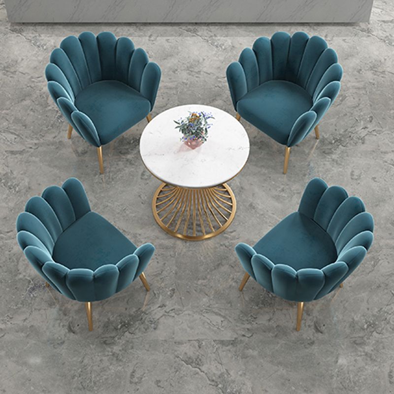 Glam Stone Dining Room Table Pedestal Base Casual Dining Table